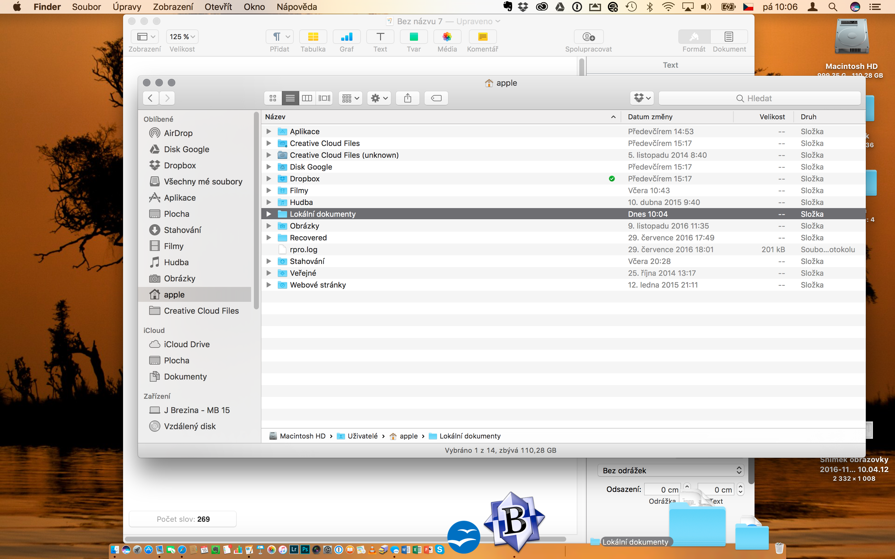 Synchronizace dokumentů s iCloud