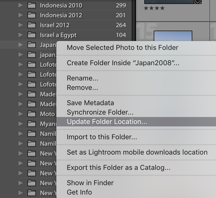 Adobe Lightroom - find missing folder