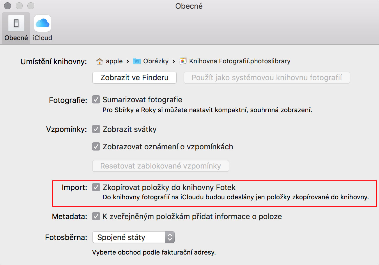 Apple Fotky konsolidace