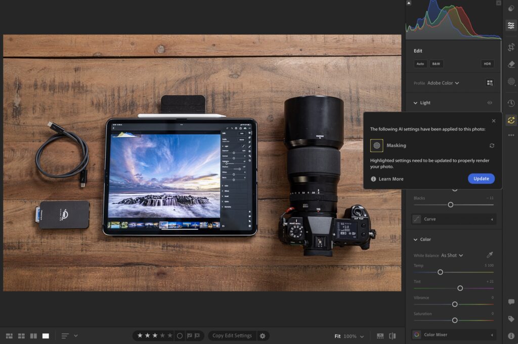 Adobe Lightroom a AI